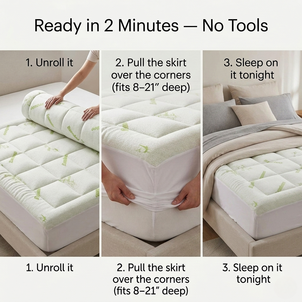 NevRoy™ Bamboo Mattress Topper