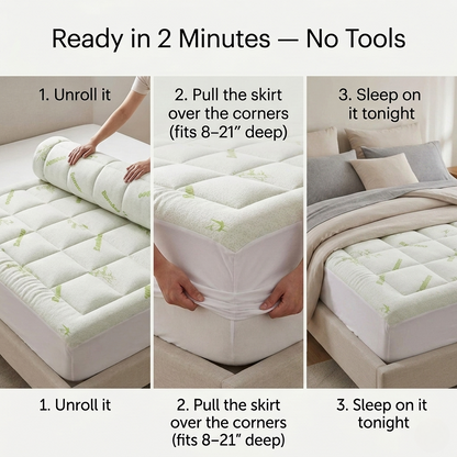 NevRoy™ Bamboo Mattress Topper