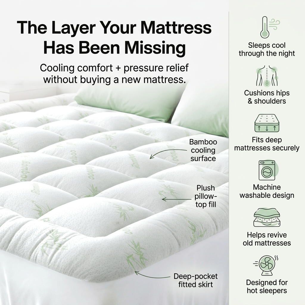 NevRoy™ Bamboo Mattress Topper