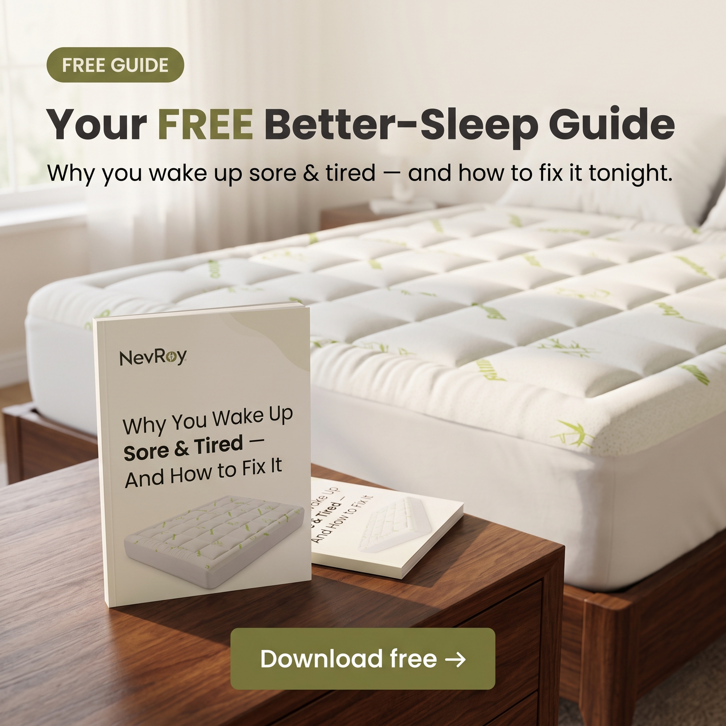 NevRoy™ Bamboo Mattress Topper
